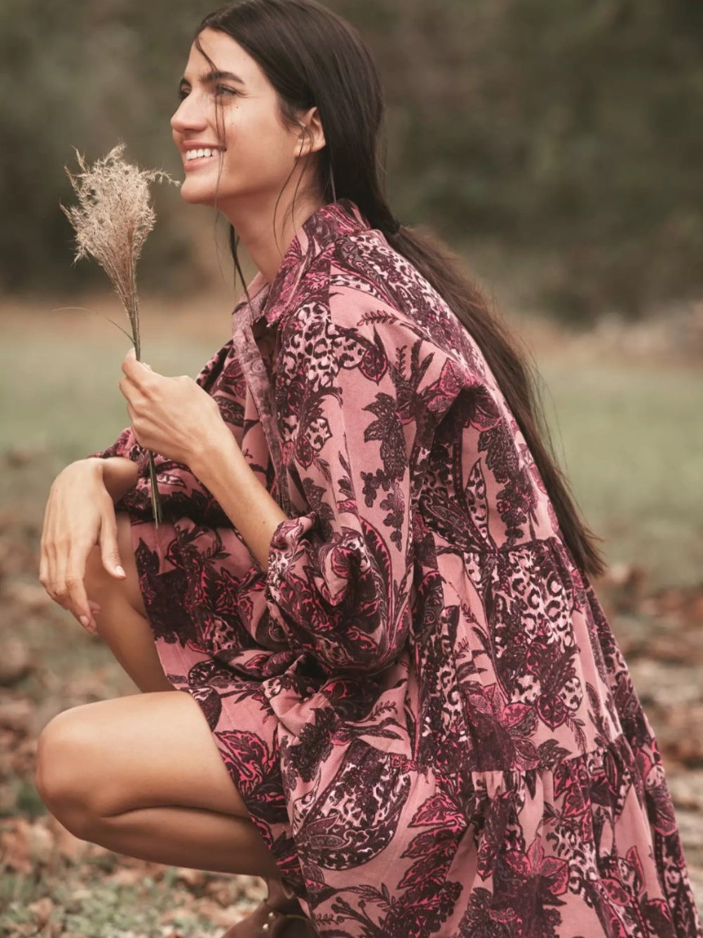 The Bettina Corduroy Tiered Mini Shirt Dress